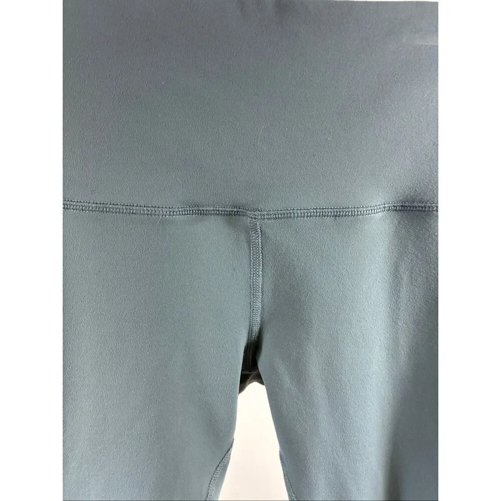 ALO Airlift Mesh Line Up High Waist Cropped Leggings in Ocean Teal Size XS
